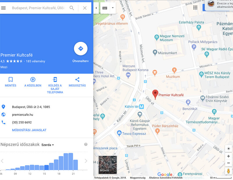 Budapest, Premier Kultcafé, Üllői út